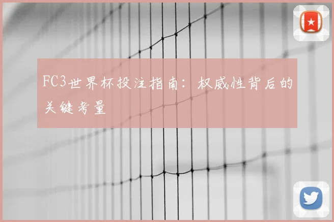 FC3世界杯投注指南:权威性背后的关键考量